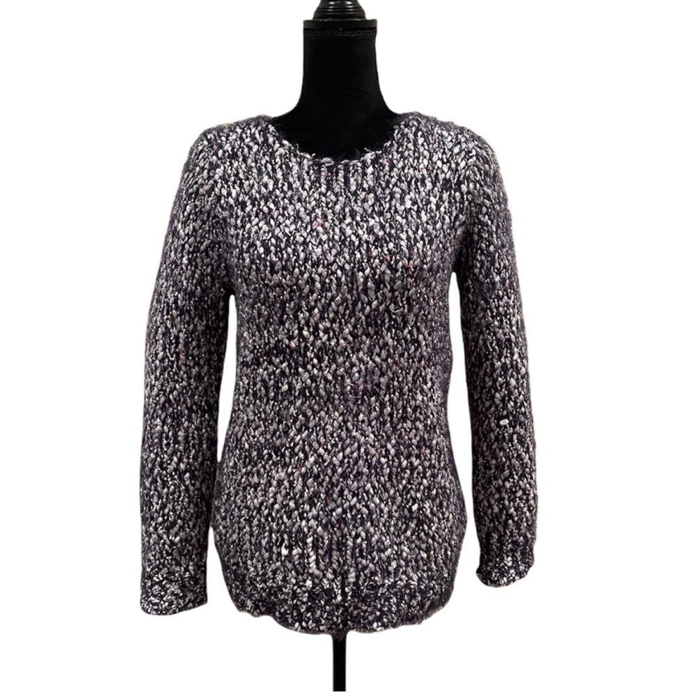 French Dressing Jeans textured cozy knit long sleeve eyelash sweater size small
